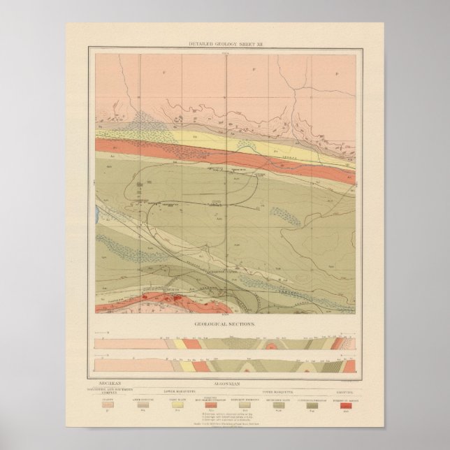 Detailed Geology Sheet XII Poster (Front)