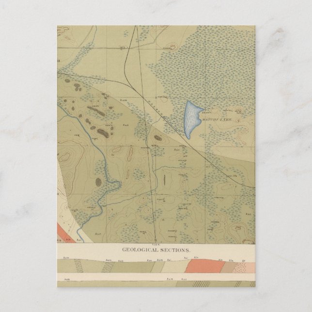 Detailed Geology Sheet XIX Postcard (Front)