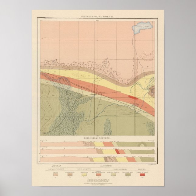 Detailed Geology Sheet XV Poster (Front)