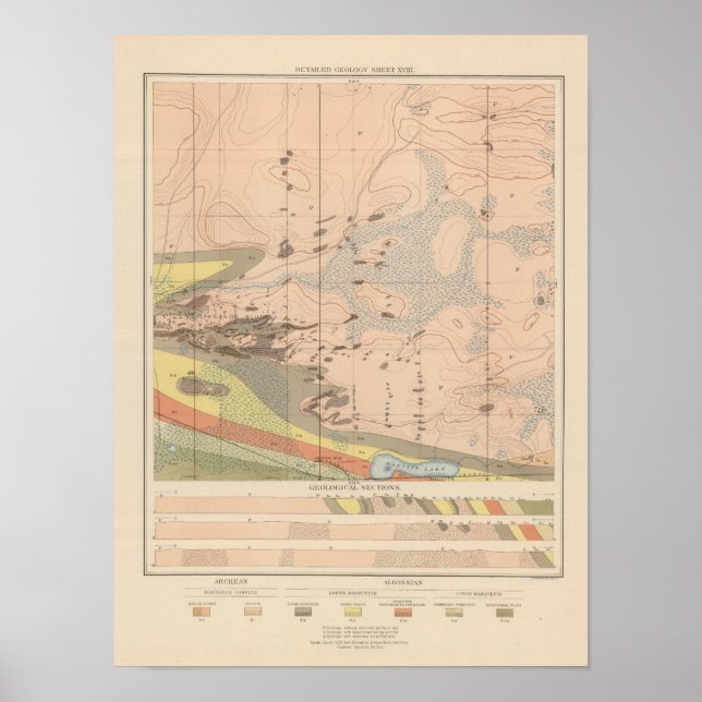 Detailed Geology Sheet XVIII Poster (Front)