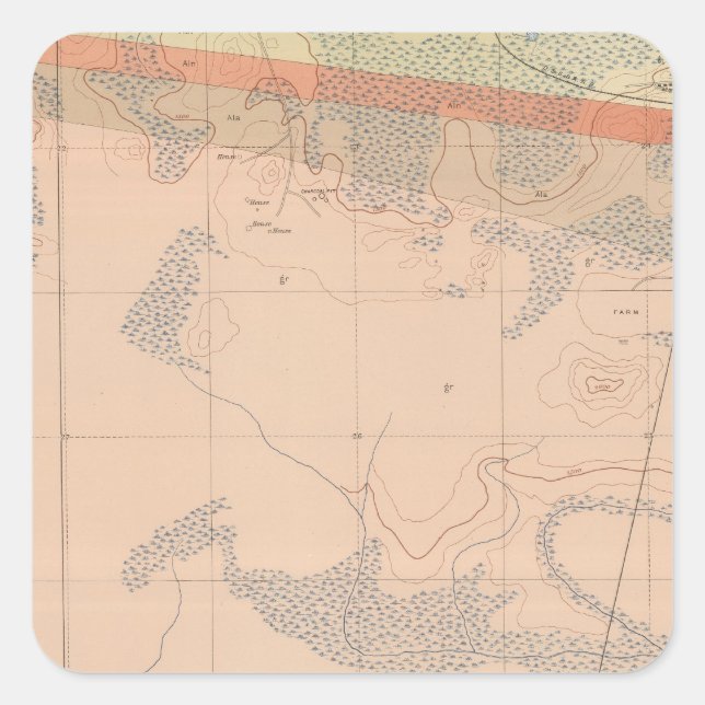Detailed Geology Sheet XXIII Square Sticker (Front)