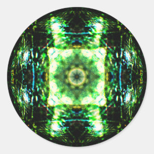 Detailed Glass Effect Mandala Classic Round Sticker