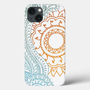Detailed henna abstract sunrise iPhone 13 case