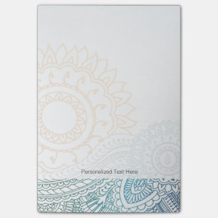 Detailed henna abstract sunrise post-it notes