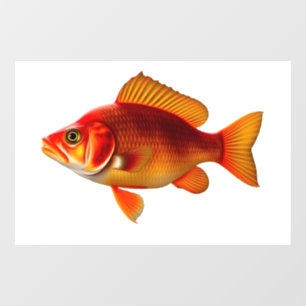 Detailed Illustration of a Red Goldfish