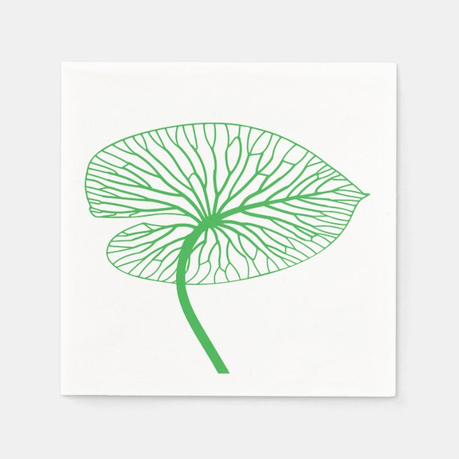 Detailed Leaf Art Napkins (Front)