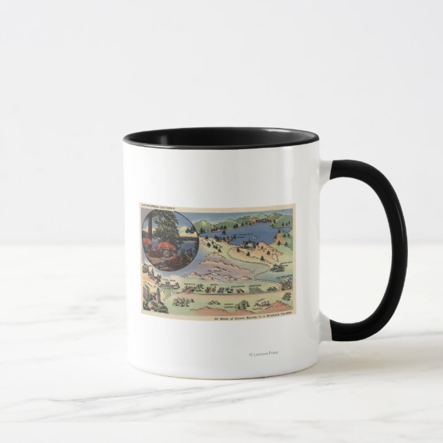 Detailed Map from LA to the Lake Mug (Right)