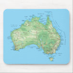 Detailed Map of Australia Mouse Pad<br><div class="desc">Detailed Map of Australia</div>