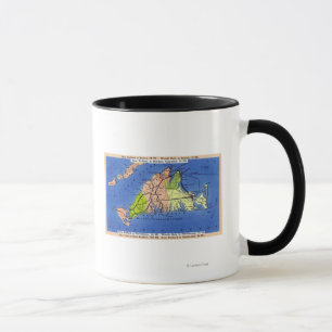 Detailed Map of the Island Mug
