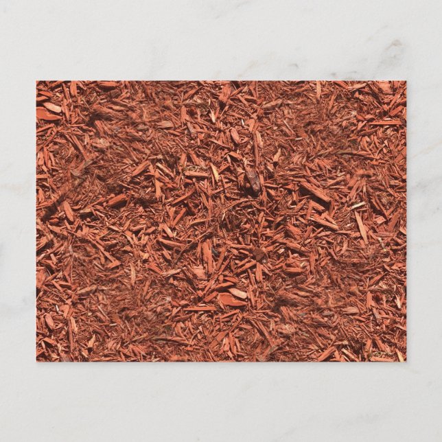 detailed mulch of red cedar for landscaper postcard (Front)