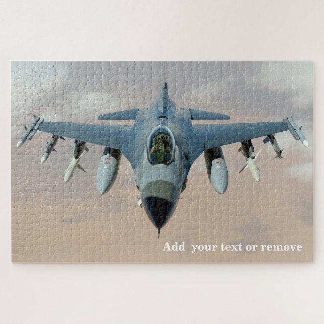 Detailed photograph F-16 Falcon USAF fighter jet, Jigsaw Puzzle (Horizontal)