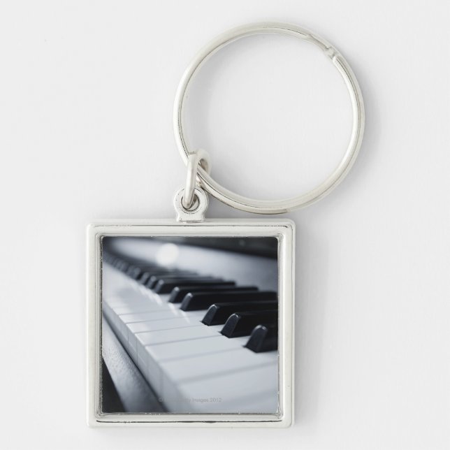 Detailed Piano Keys Key Ring (Front)