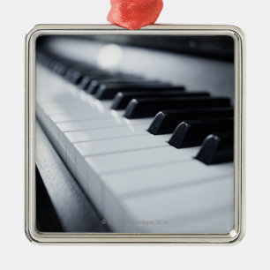 Detailed Piano Keys Metal Ornament