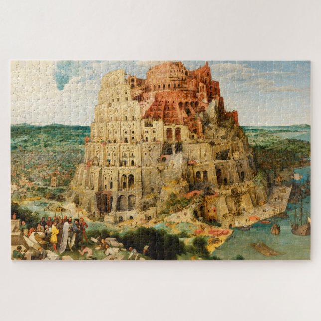 Detailed Pieter Bruegel "Tower of Babel", 1563, Jigsaw Puzzle (Horizontal)