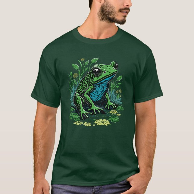 Detailed Pond Frog T-Shirt (Front)