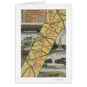 Detailed Postcard of Route 15