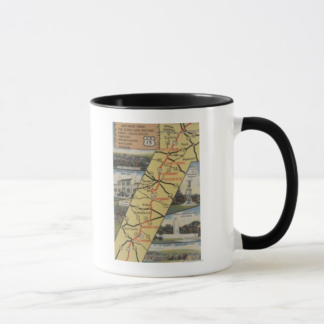 Detailed Postcard of Route 15 Mug (Right)