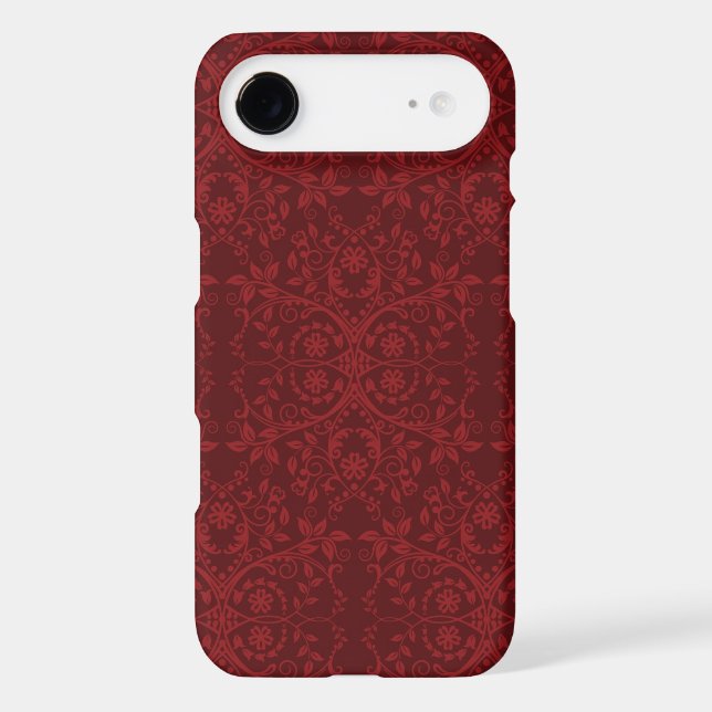 Detailed Red Floral Wallpaper Case-Mate iPhone Case (Back)