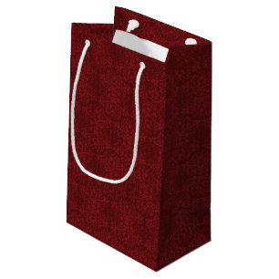 Detailed Red Floral Wallpaper Small Gift Bag