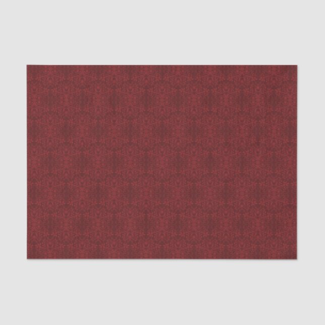 Detailed Red Floral Wallpaper Tissue Paper (Front)