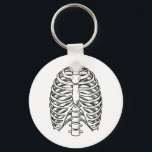 Detailed Rib Cage Anatomy Line Art Key Ring<br><div class="desc">This intricate black-and-white rib cage illustration showcases detailed anatomical line work with a clean, hand-drawn style. Perfect for medical professionals, students, and anatomy enthusiasts, the design highlights the structure of the human chest with precision and artistic flair. Its minimalist yet detailed look makes it ideal for those who appreciate science-inspired...</div>