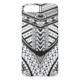 Detailed Samoan tribal tattoo pattern iPhone 8 Plus/7 Plus Case