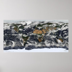 Detailed satellite view of Earth Poster