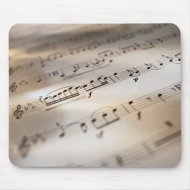 Detailed Sheet Music Mouse Pad (Front)