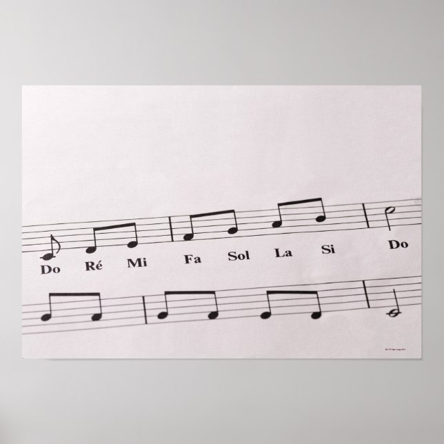 Detailed Sheet Music Poster (Front)