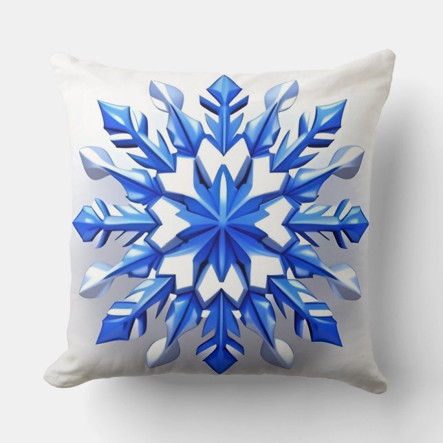 Detailed Snowflake Design Cushion (Front)