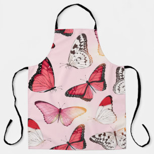 Detailed Tropical Butterfly: Vintage Pattern Apron