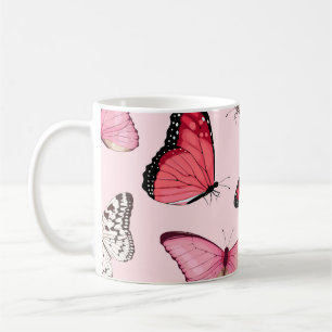 Detailed Tropical Butterfly: Vintage Pattern Coffee Mug