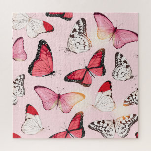 Detailed Tropical Butterfly: Vintage Pattern Jigsaw Puzzle
