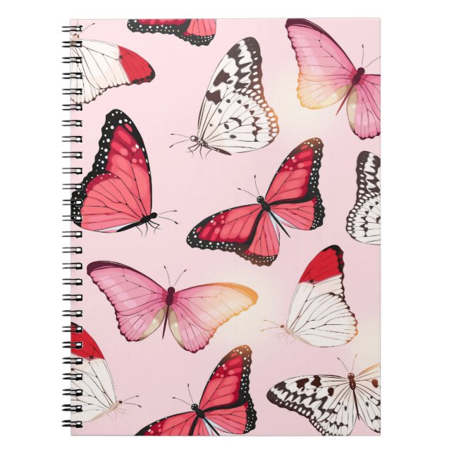 Detailed Tropical Butterfly: Vintage Pattern Notebook (Front)