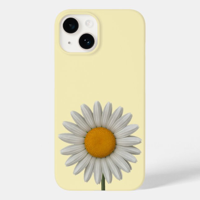 Detailed White Daisy Botanical Art Design Case-Mate iPhone Case (Back)