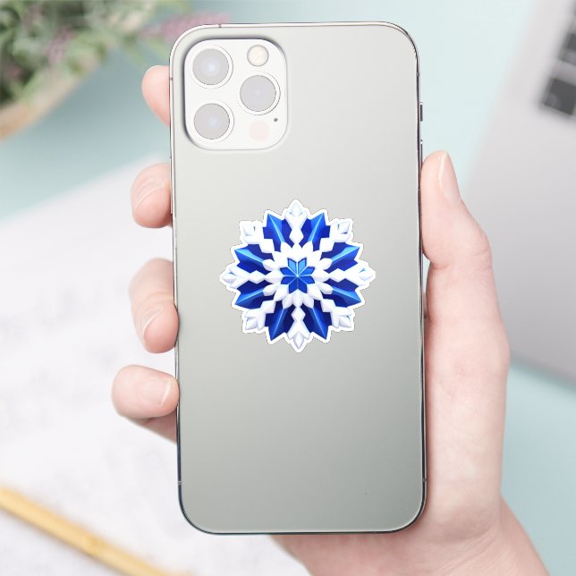 Detailed White Snowflake Design (Phone)