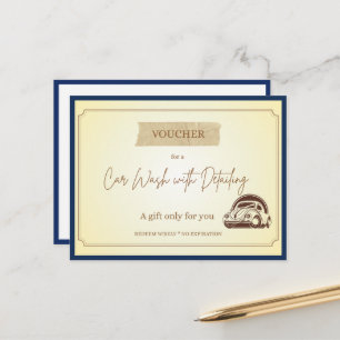 'Detailing' Funny Gift Voucher Postcard