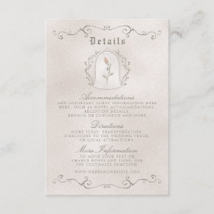 DETAILS CARD   Elegant Rose of Beauty Wedding