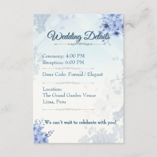 Details Card Elegant Wedding Card editable