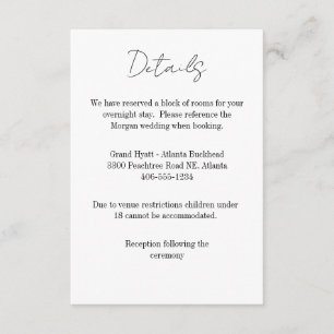 Details Card for any wedding