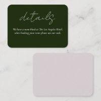details card for love story wedding