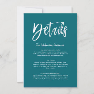 Details Card   Teal Script
