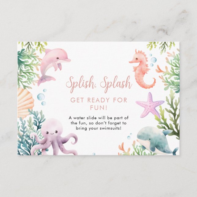 Details Card Under the Sea Enclosure Card (Front)