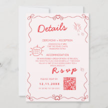 Details colourful template handwritten wedding