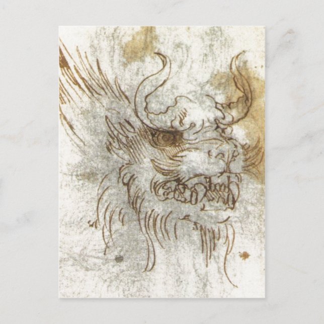 Details from a Study of a Dragon Costume 1517 1518 Postcard (Front)