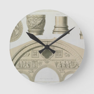 Details of a sculptured arch and columns from St. Round Clock