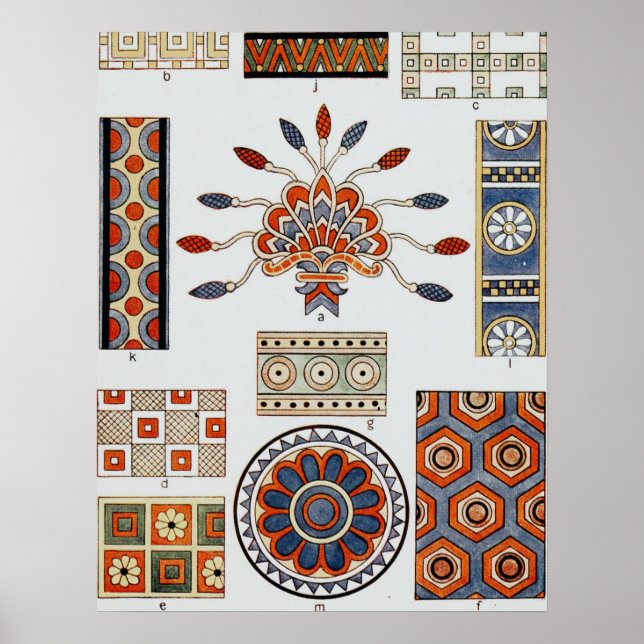 Details Of Decoration Ancient Assyrian Costume  (Front)