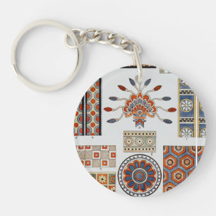 Details Of Decoration Ancient Assyrian Costume Key Ring