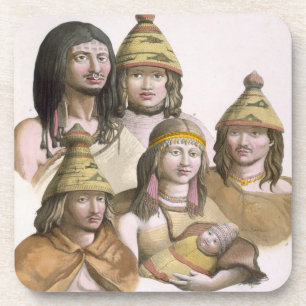 Details of headdresses in North West America (colo Coaster