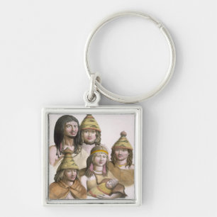 Details of headdresses in North West America (colo Key Ring